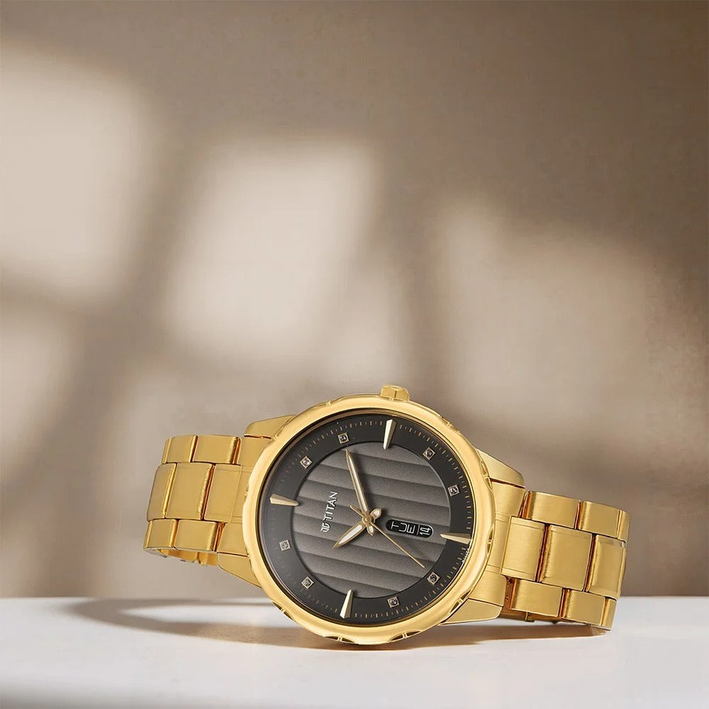 Titan Regalia Opulent Champagne Dial Men's Watch 1875YM01