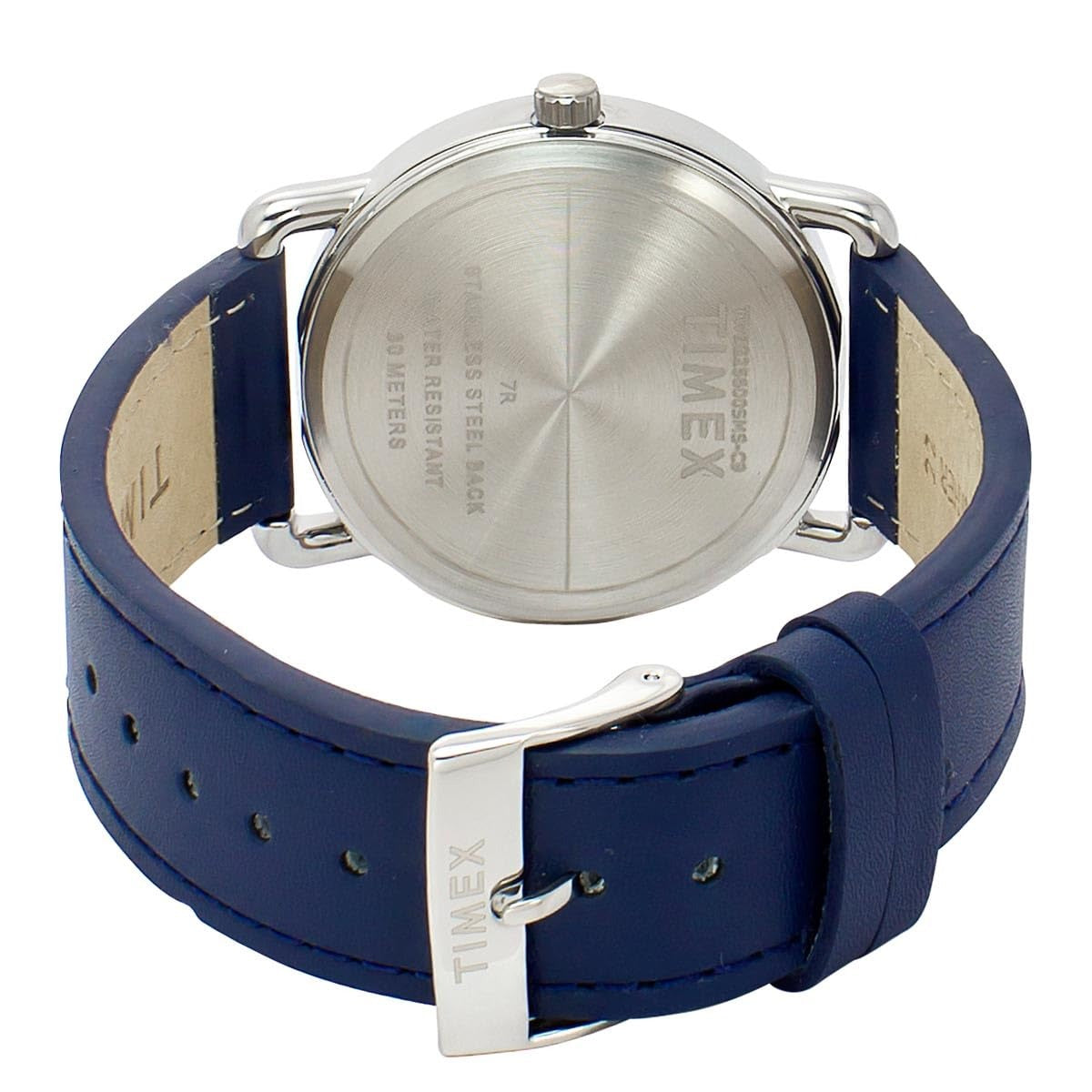 Timex Fashion Quartz Blue Dial Analog Leather Men's Watch TWEG25600