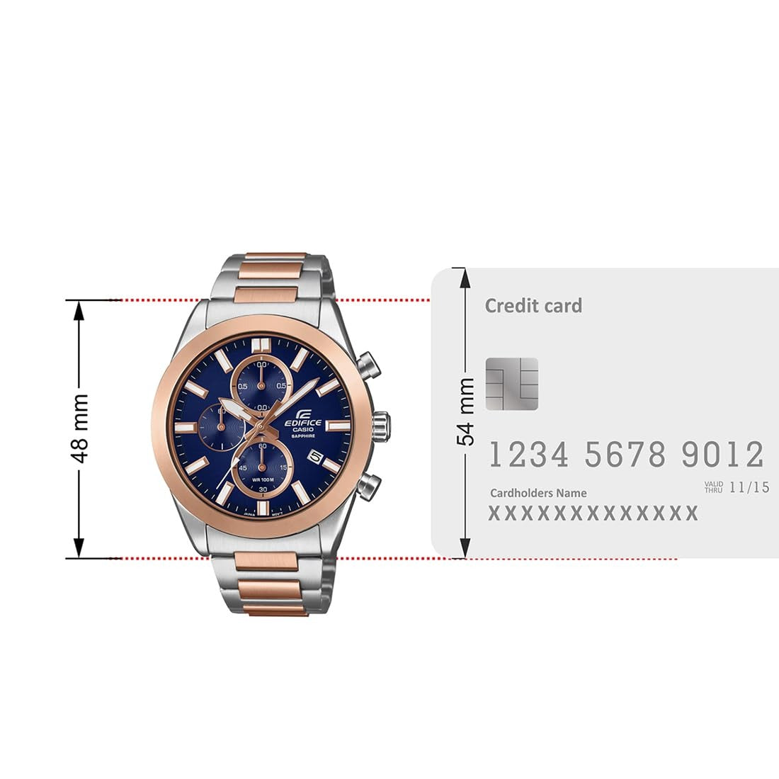 Casio Edifice Blue Dial Stainless Steel Men's Analog Watch EFB-710SG-2AVUDF