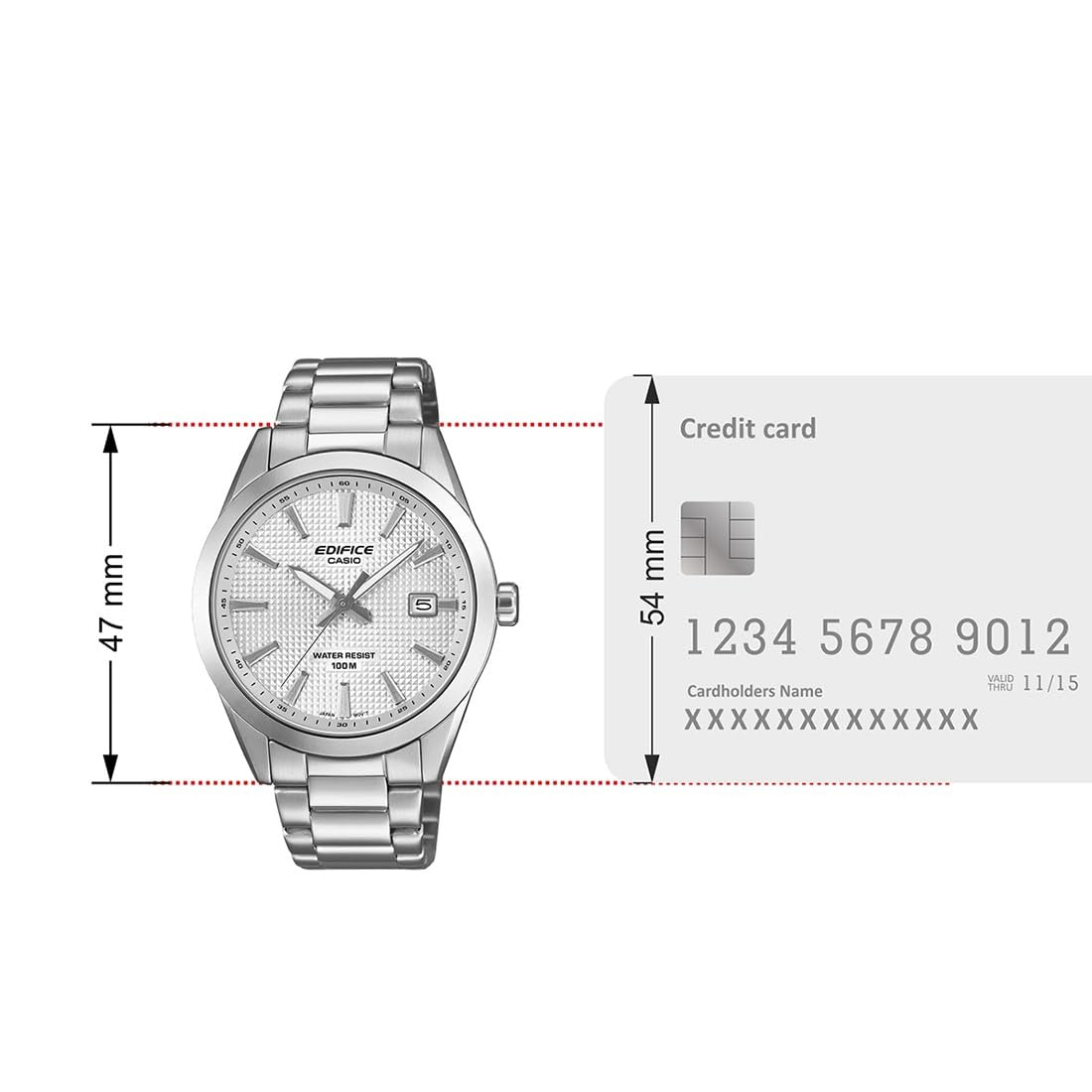 Casio Edifice White Dial Stainless Steel Analog Men's Watch EFV-160D-7AVDF