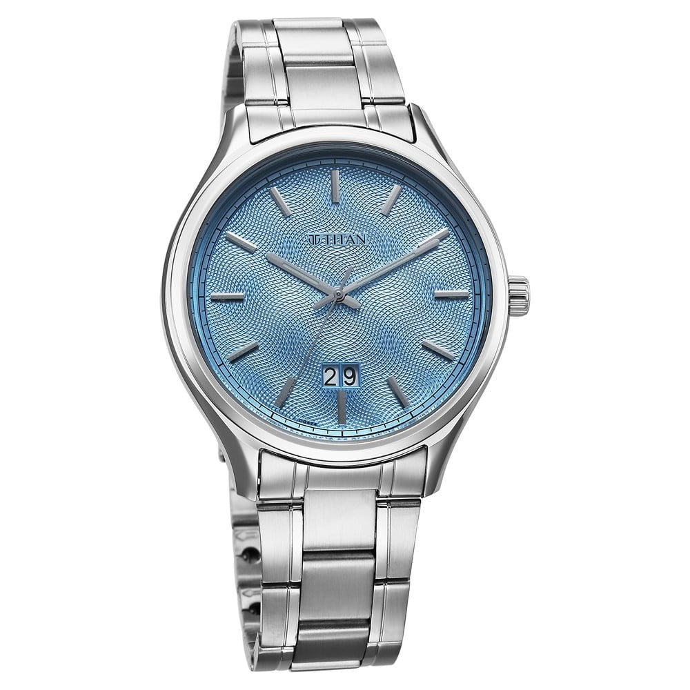 Titan Palette of Time Blue Dial Men's Watch NT10033SM01