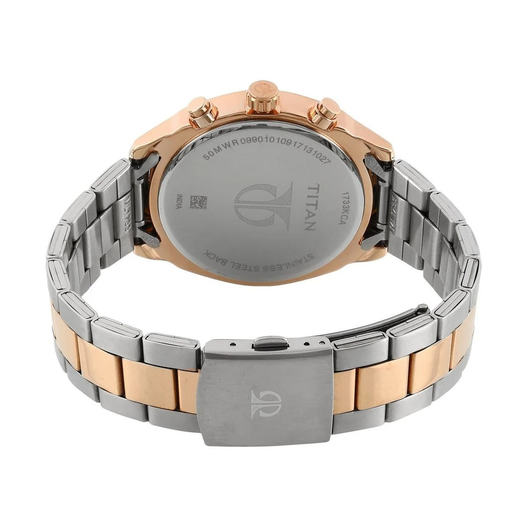 Titan Metropolitan Luxe Black Dial Men's Watch NT1733KM03