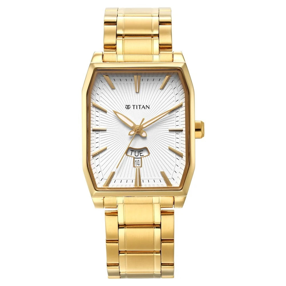 Titan Regalia Opulent White Dial Men's Watch 1876YM02