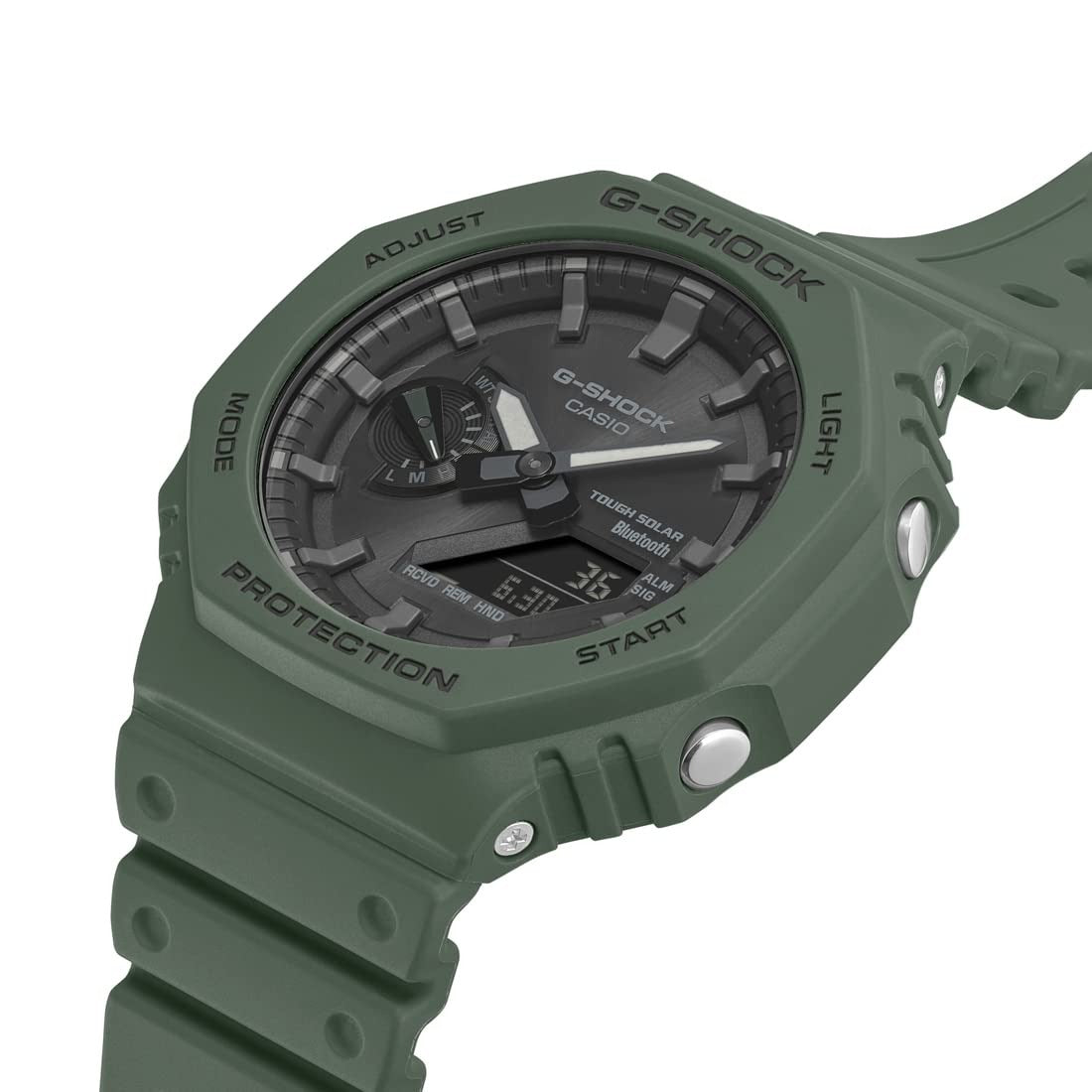 G-Shock Analog-Digital Black Dial Green Resin Strap Solar Bluetooth Men's Watch GA-B2100-3ADR