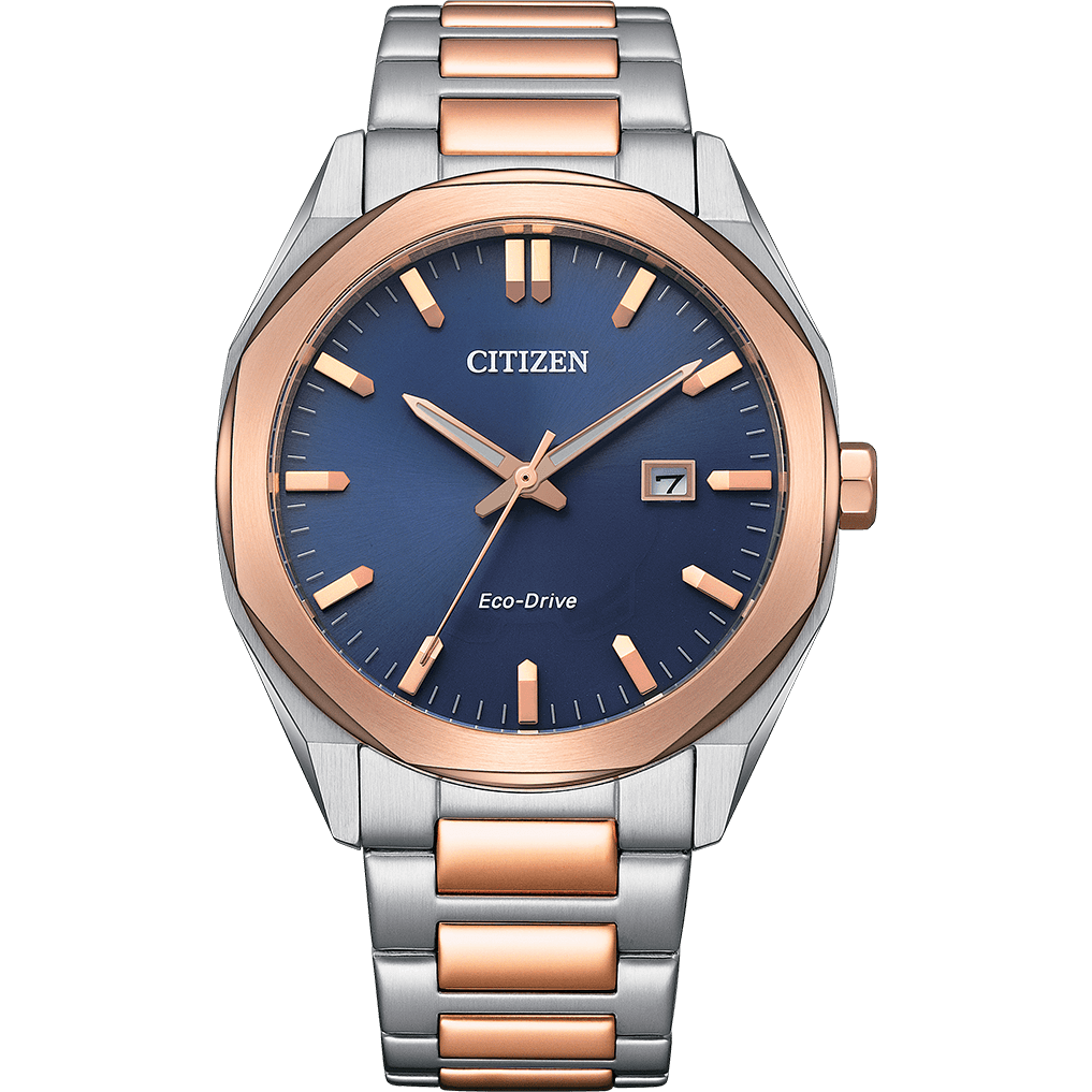 Citizen Eco-Drive Men Quartz Blue Dial Analog Stainless Steel Watch BM7606-84L