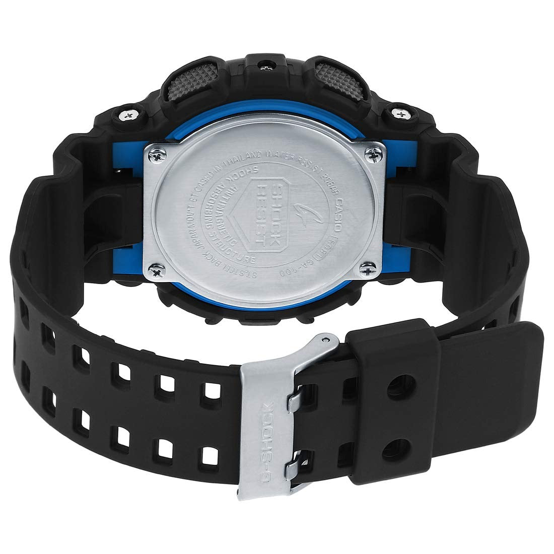 G-Shock Black & Blue Dial Resin Strap Analog-Digital Men's Watch GA-100-1A2DR