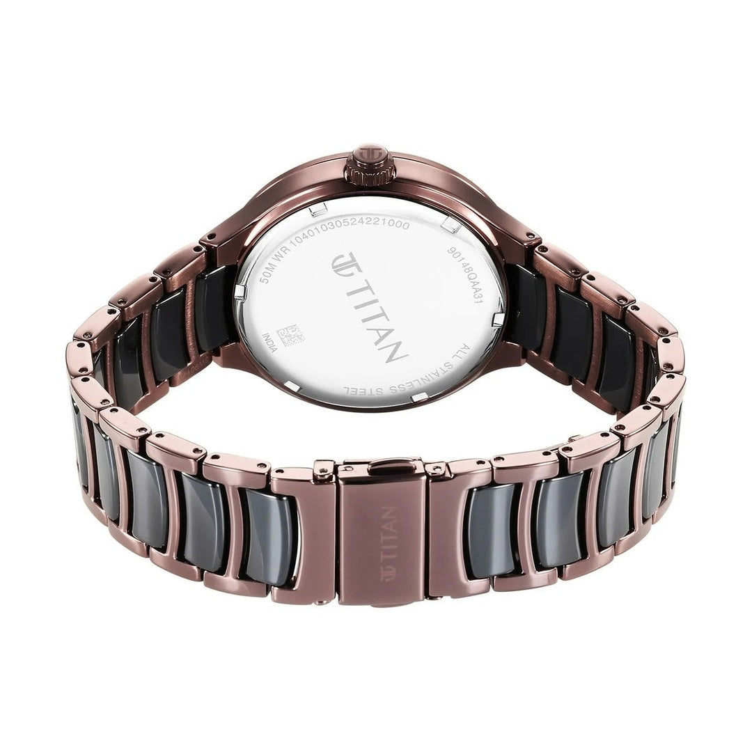 Titan Ceramic Fusion Black Dial Men's Watch NT90148KD05