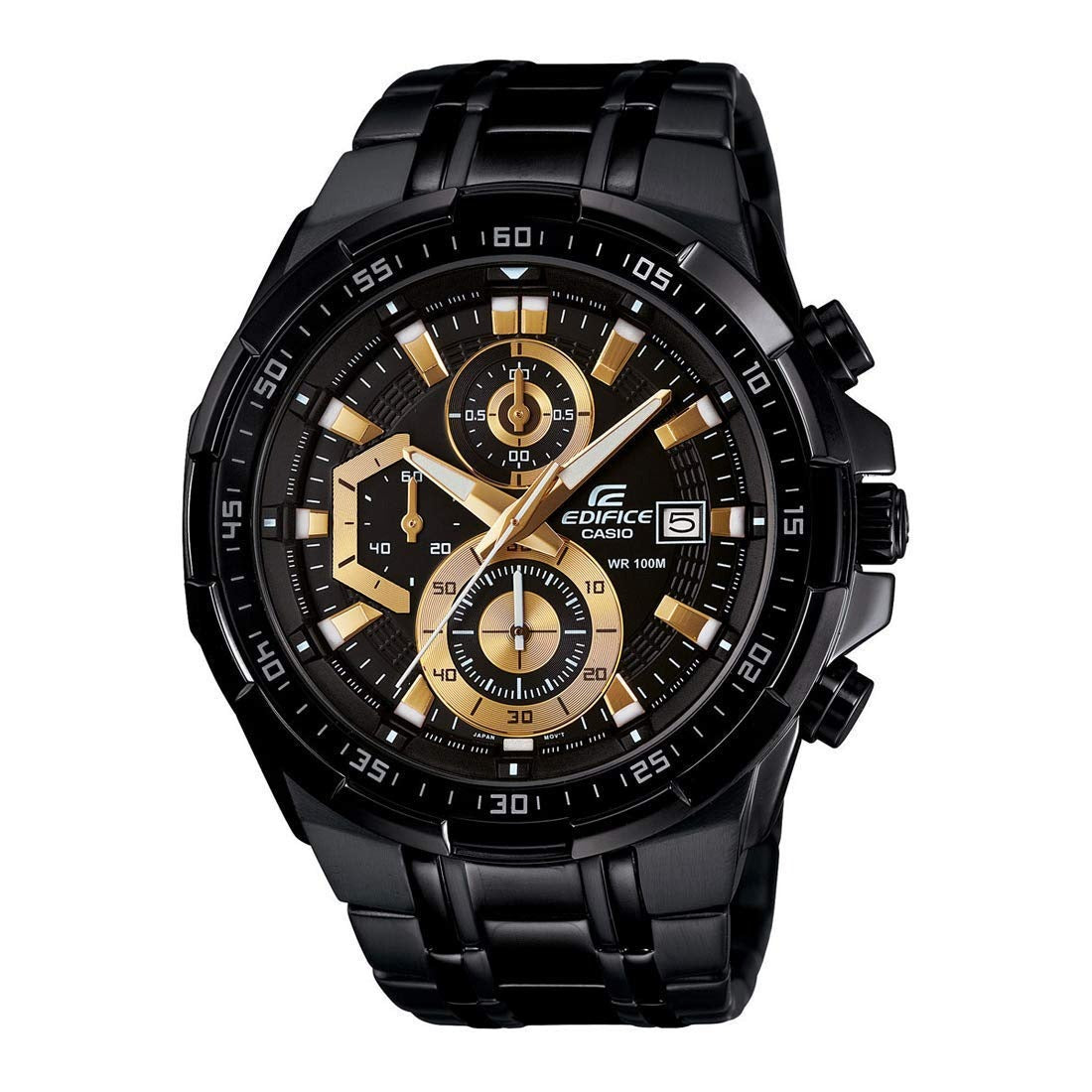 Casio Edifice Black Dial Stainless Steel Chronograph Men's Watch EFR-539BK-1AVUDF