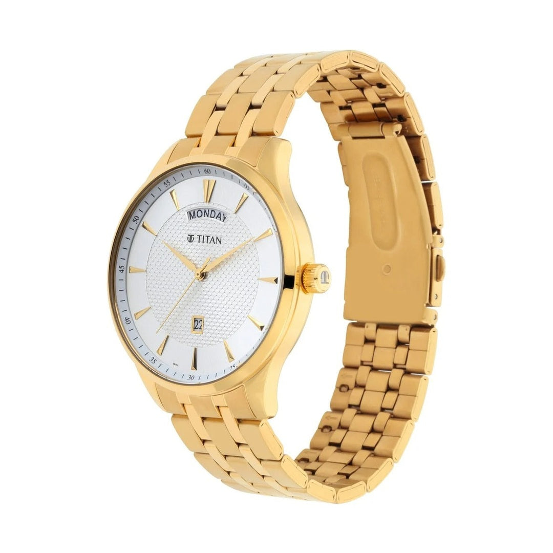 Titan Karishma Champagne Dial Men's Watch 90127YM01