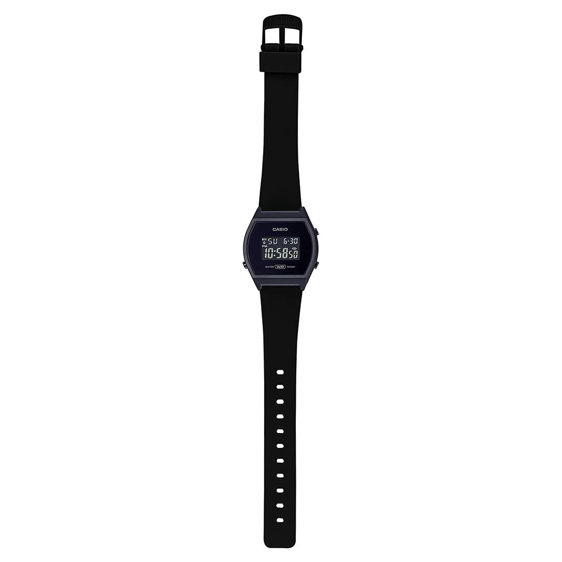 Casio Digital Black Dial Black Resin Strap Unisex Watch LW-204-1B