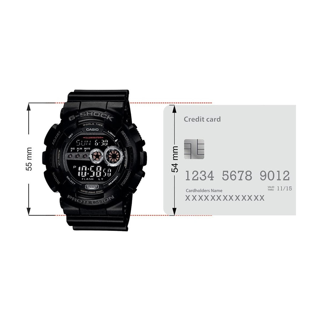 G-Shock Black Dial Resin Strap Digital Men's Watch GD-100-1BDR