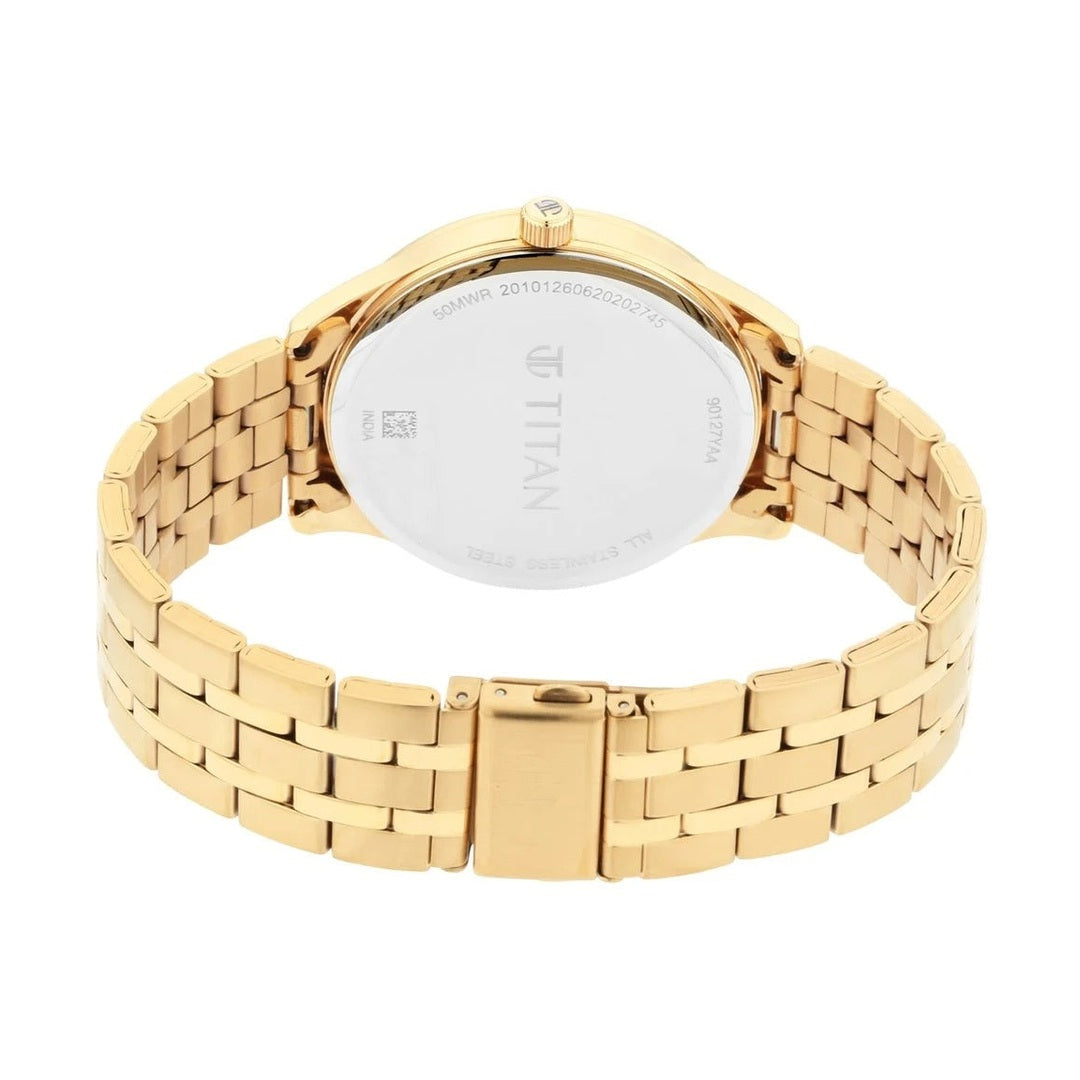 Titan Karishma Champagne Dial Men's Watch 90127YM01