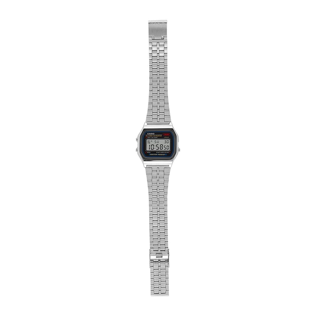 Casio Vintage Digital Black Dial Stainless Steel Unisex Watch A159WA-N1DF