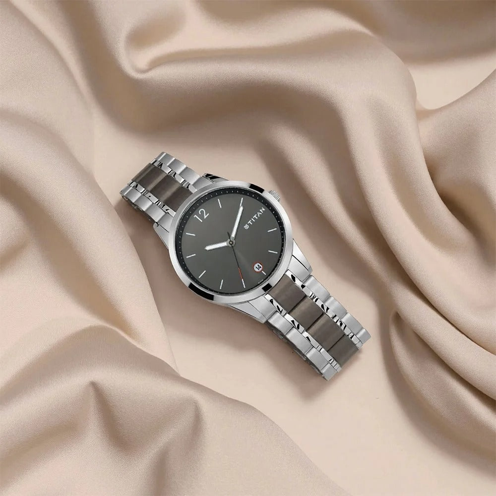 Titan Timeless Style Anthracite Dial Men's Watch NT1806KM01