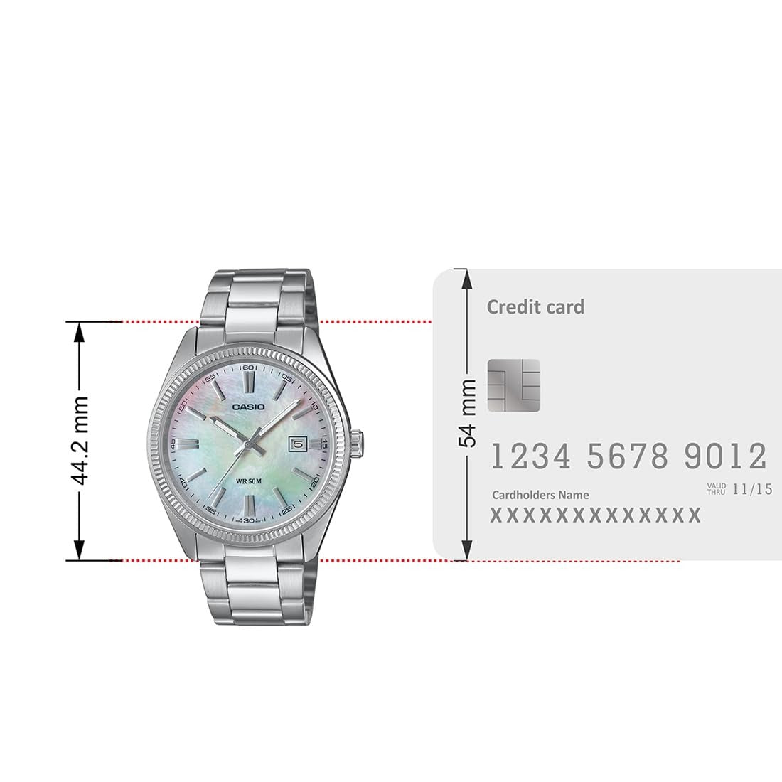 Casio Enticer Analog Mother of pearl Dial Stainless Steel Bracelet Men's Watch MTP-1302D-7AVDF