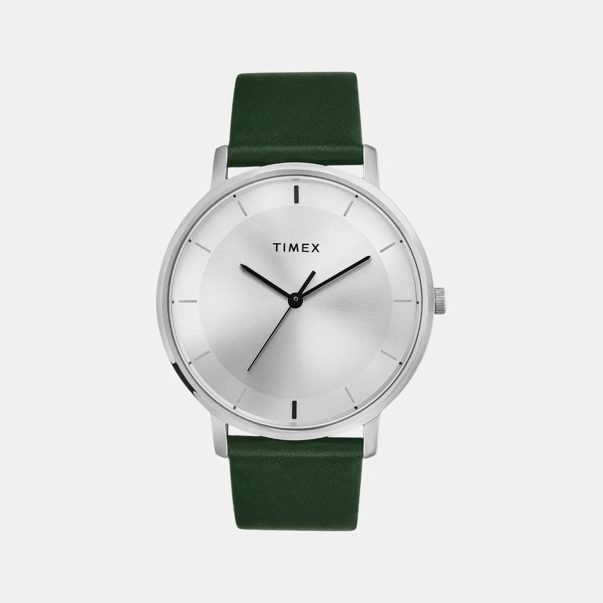 Timex Classics Quartz Silver Dial Analog Leather Men 's Watch TW0TG8013