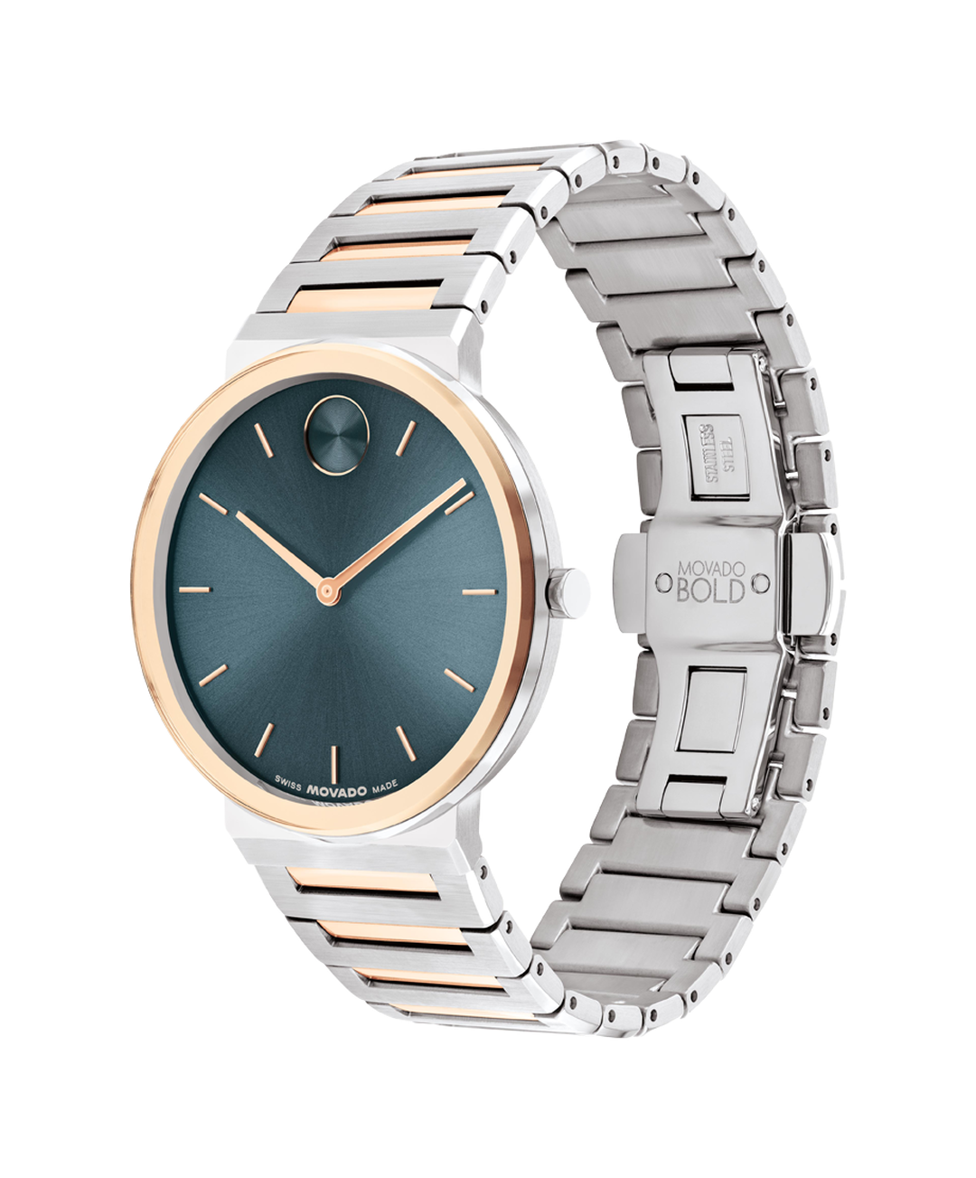 Movado BOLD Analog Teal Dial Stainless Steel Men's Watch 3601268