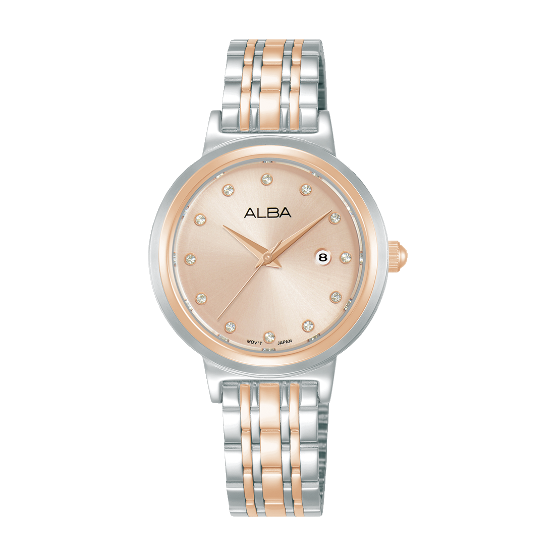 ALBA-AH7EA2X1-Woman's-Rose Gold-Quartz-5 BAR-Watch