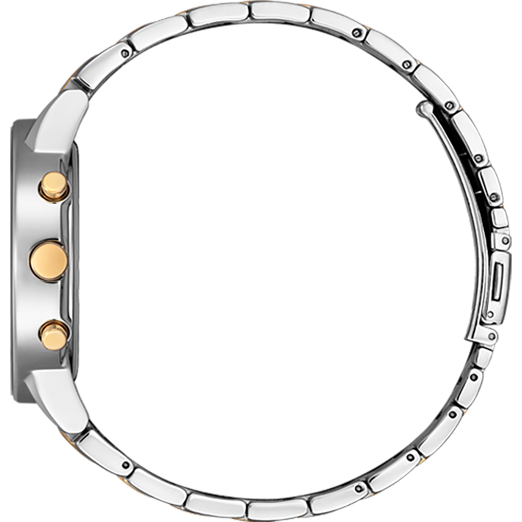 Citizen Axiom Men Eco-Drive White Dial Chronograph Stainless Steel Watch AT2244-84A