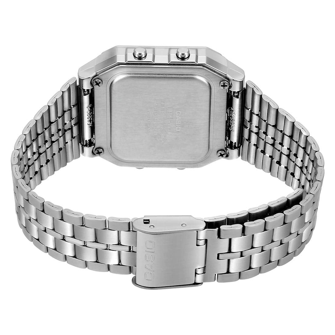 Casio Vintage Digital Black Dial Stainless Steel Unisex Watch A500WE7ADF