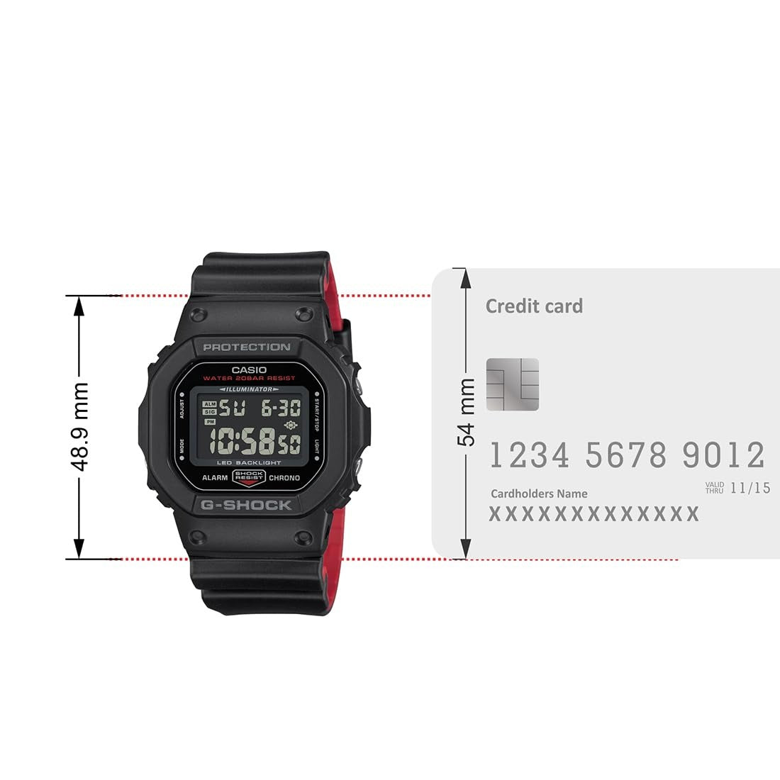 G-Shock Digital Black Dial Resin Strap Men's Watch DW-5600UHR-1DR