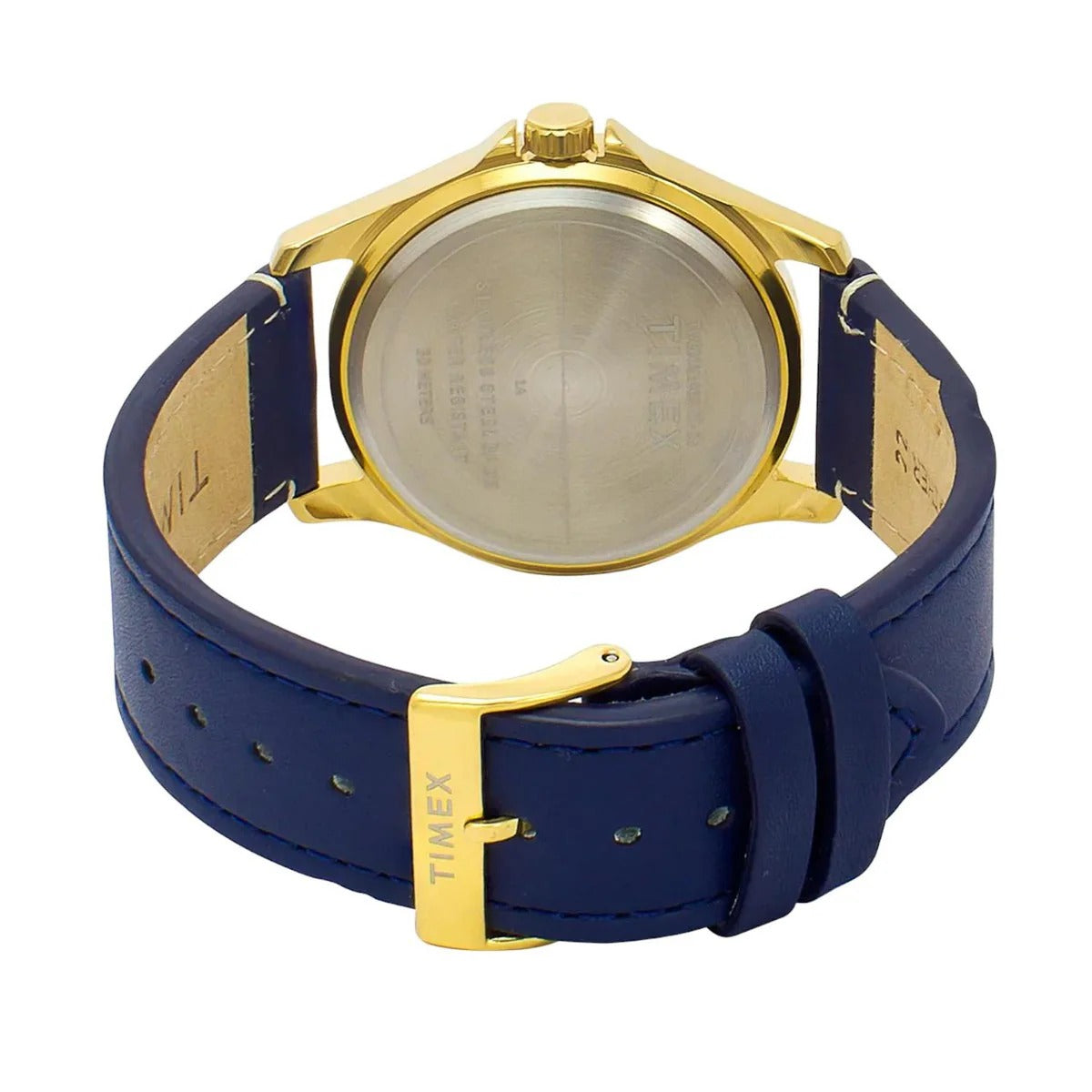 Timex Fashion Quartz Blue Dial Analog Leather Men's Watch TW000X140