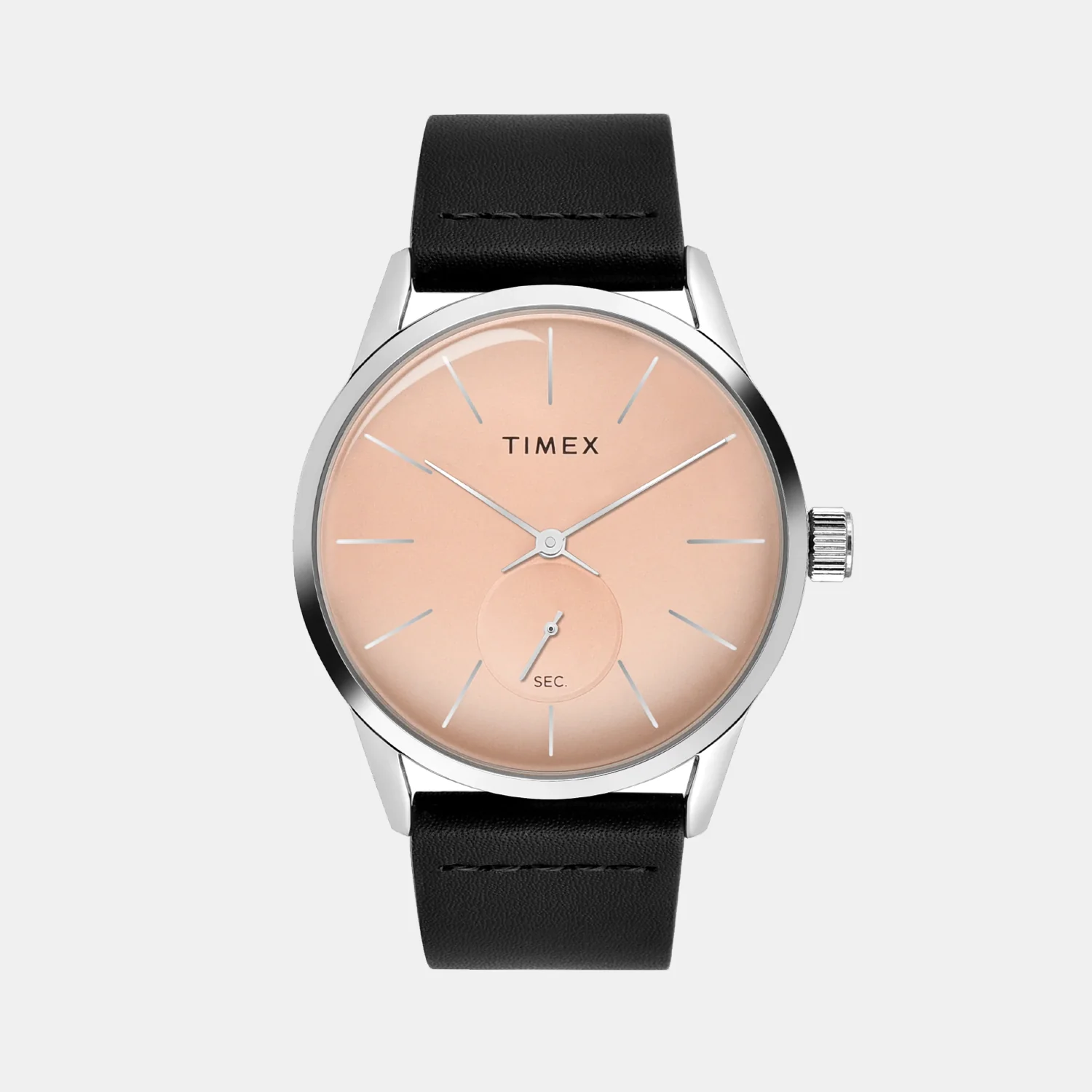 Timex Fashion Quartz Peach Dial Analog Leather Men's Watch TWEG25504