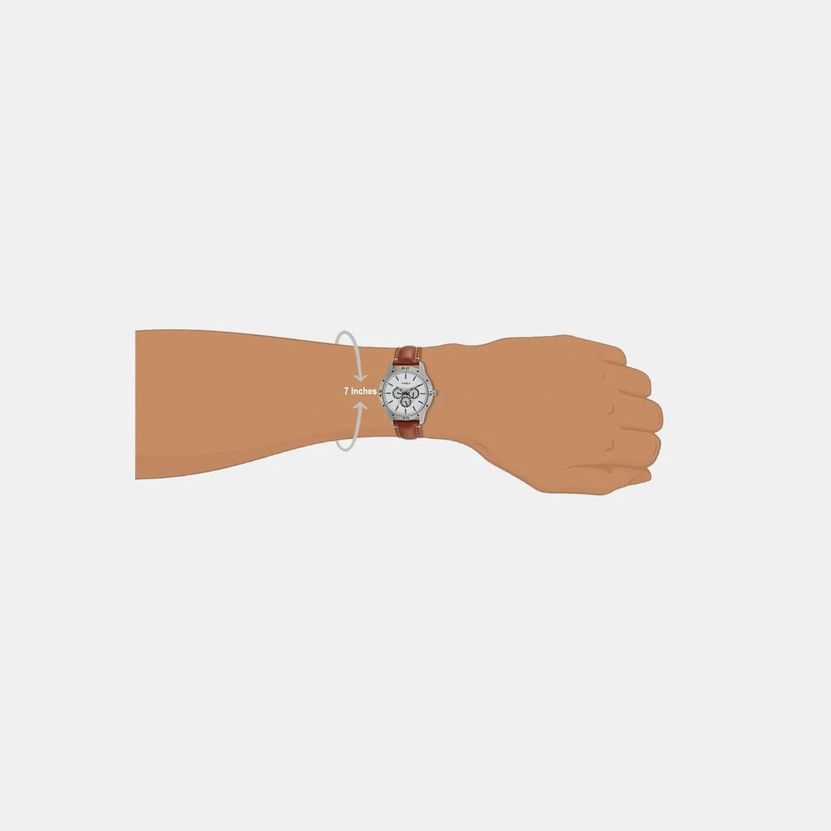 Timex Fashion Quartz White Dial Chronograph Leather Men's Watch TW000U911