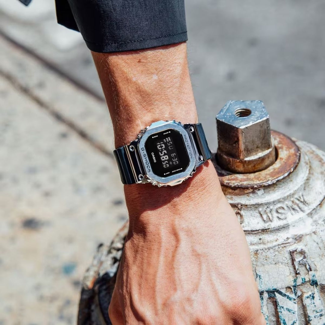 G-Shock Black Dial Metal Square Digital Men's Watch GM-5600-1DR