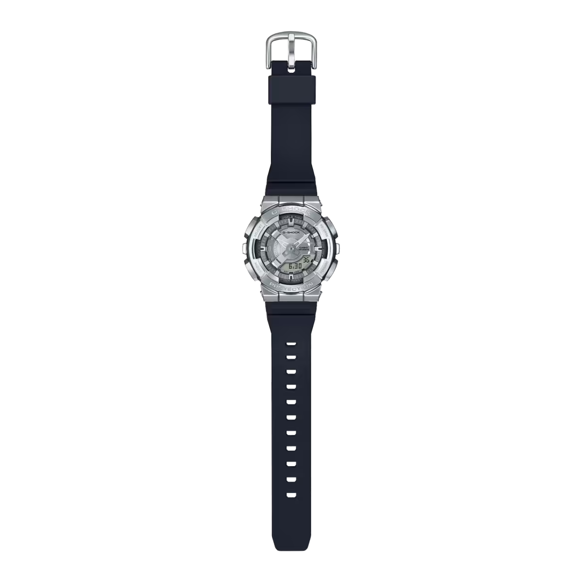 G-Shock GM-S110-1ADR Silver Analog-Digital Dial Black Resin Strap Women's Watch  G1314