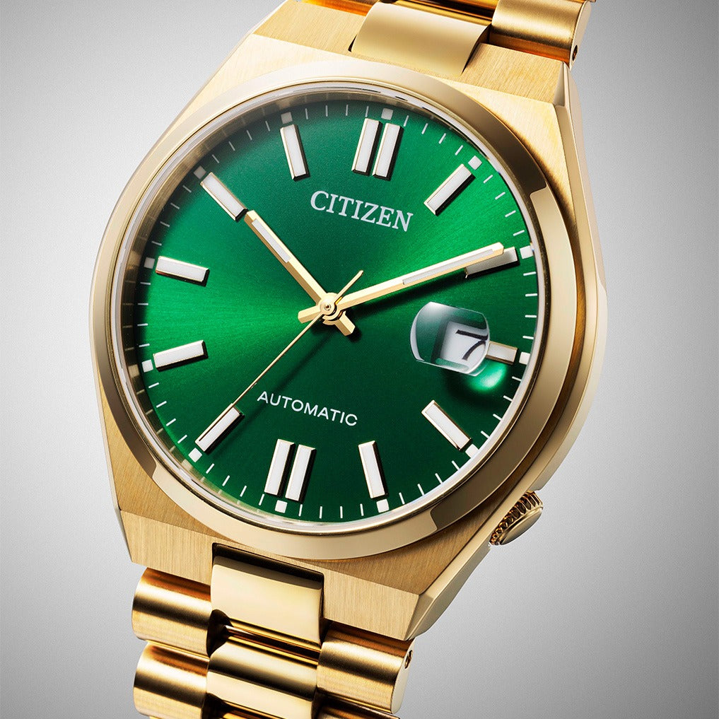 Citizen Tsuyosa Men Automatic Green Dial Analog Stainless Steel Watch NJ0152-51X