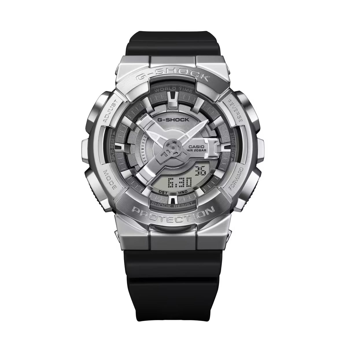 G-Shock GM-S110-1ADR Silver Analog-Digital Dial Black Resin Strap Women's Watch  G1314