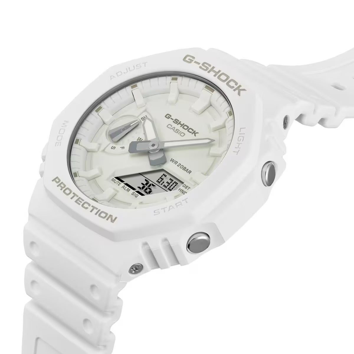 G-Shock White Analog-Digital Dial Resin Strap Men's Watch GA-2100-7ADR
