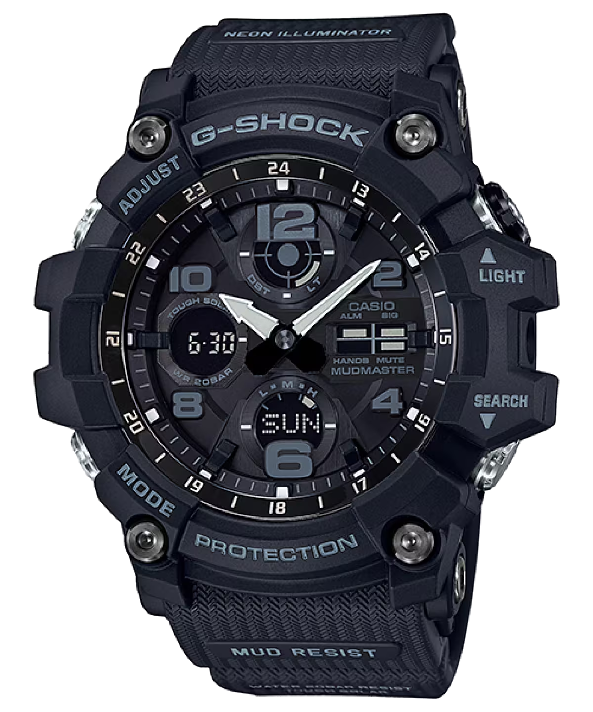 G-Shock Analog-Digital Black Dial Black Resin Strap Men's Watch- GSG-100-1ADR (G830)