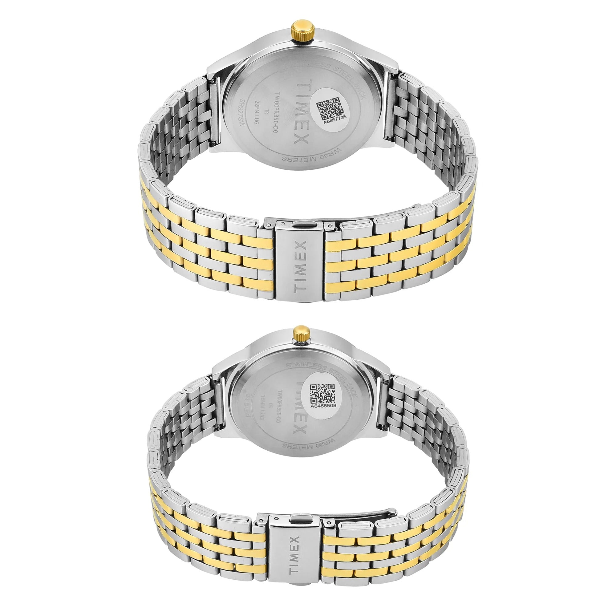 Timex Trendline Quartz Silver Dial  Stainless Steel Couple Watch TW00PR350