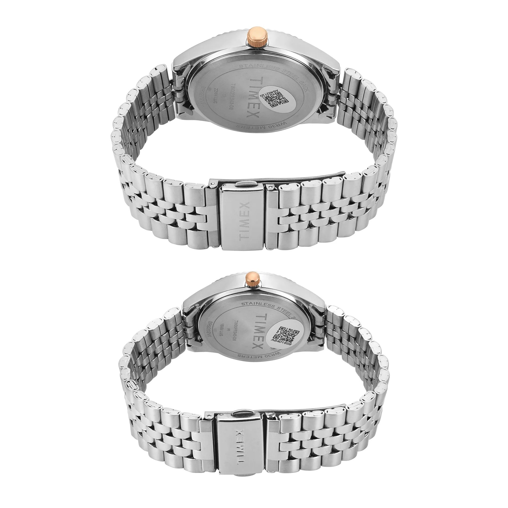 TIMEX Trendline Analog Silver Round Dial Pair's Watch - TW00PR343