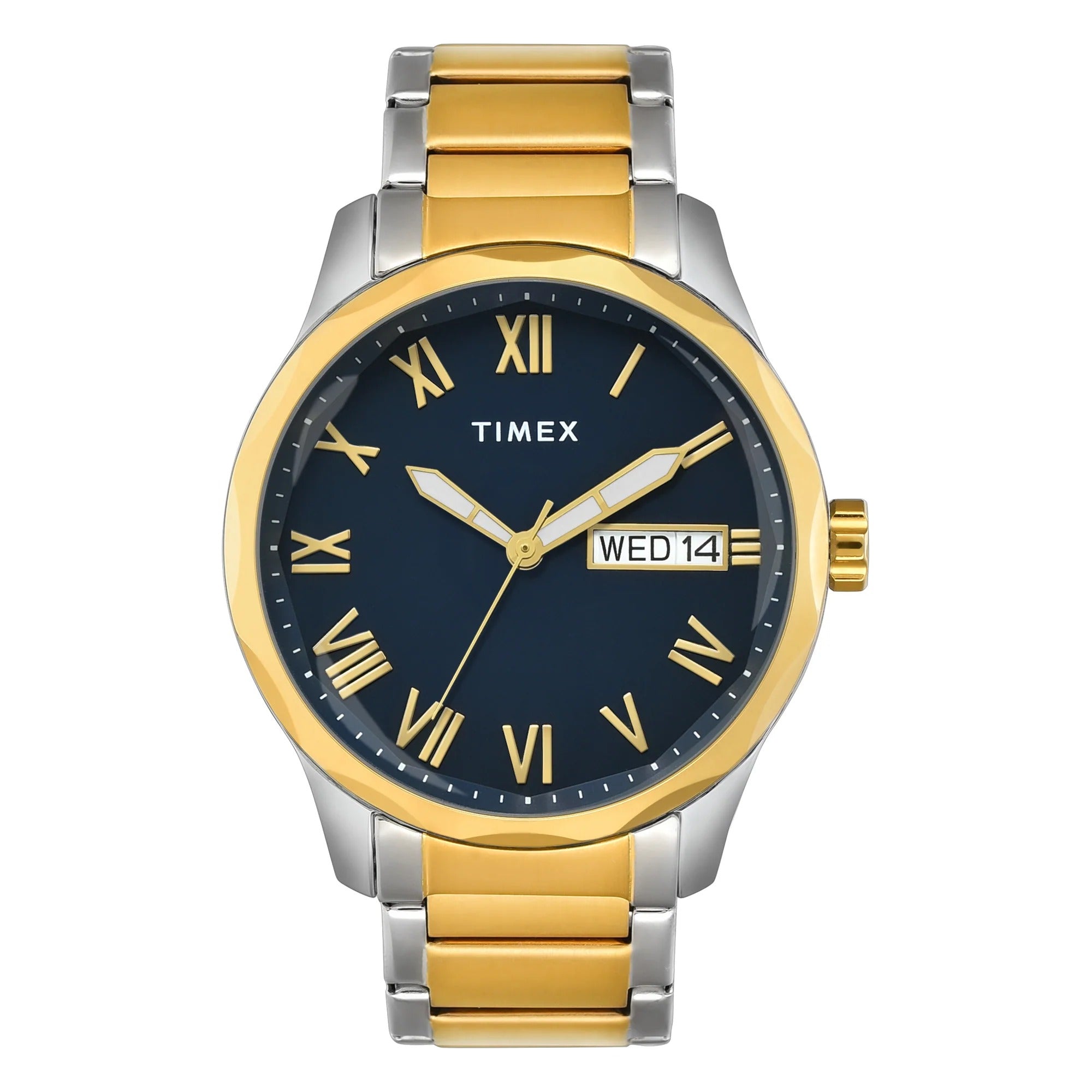 Timex Fashion Men Quartz Blue Dial Analog Stainless Steel Watch TW0TG7642