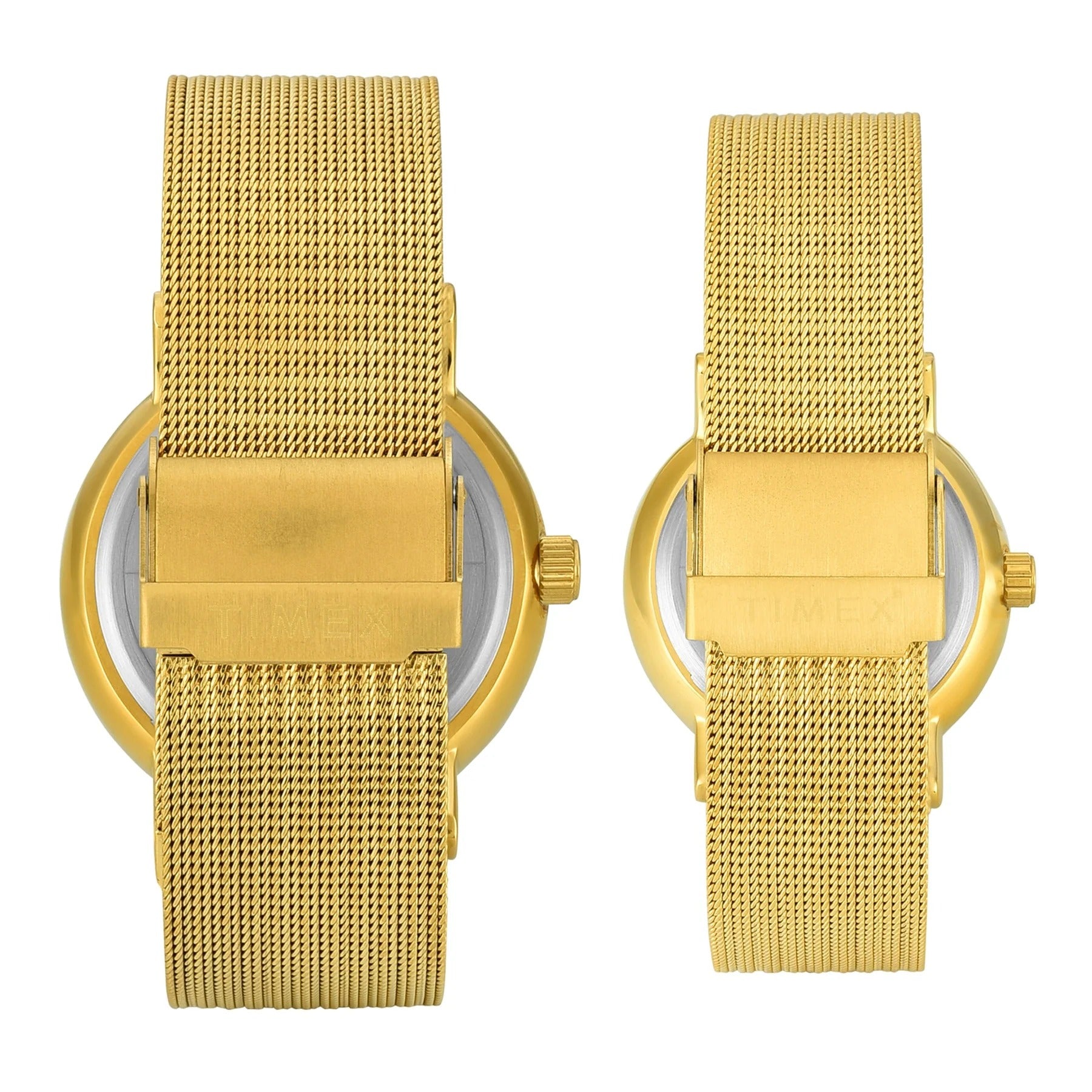 Timex Trendline Quartz Green Dial Analog Mesh Couple Watch TW00PR342