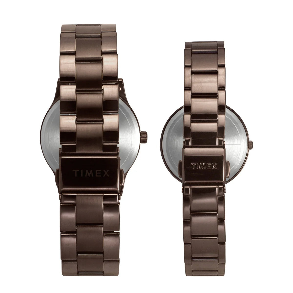 Timex Fashion Quartz Brown Dial Analog Stainless Steel Couple Watch  TW00PR295