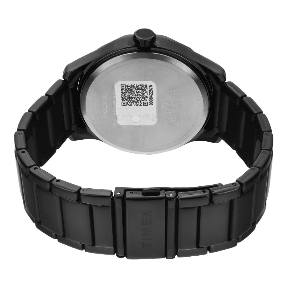 Timex Fashion Quartz Black Dial Multi-Function Stainless Steel Men's Watch TW0TG7625